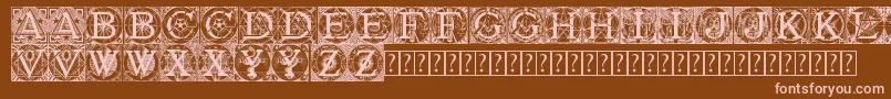 Tattegrain3 Font – Pink Fonts on Brown Background