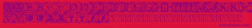 Шрифт Tattegrain3 – фиолетовые шрифты на красном фоне