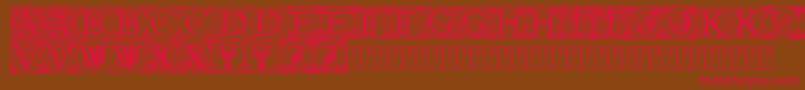 Tattegrain3 Font – Red Fonts on Brown Background