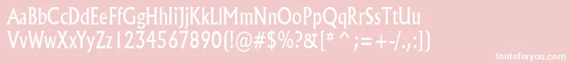 FlairThinNormal Font – White Fonts on Pink Background