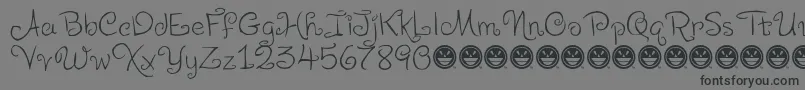 LevoScaloopyFre Font – Black Fonts on Gray Background