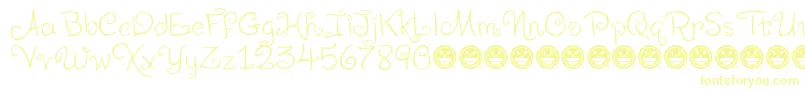 Подробнее о шрифте LevoScaloopyFre Шрифт LevoScaloopyFre – жёлтые шрифты на белом фоне