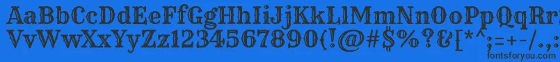 Шрифт RyeRegular – чёрные шрифты на синем фоне