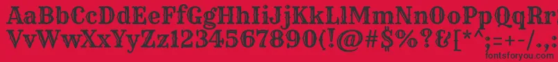 RyeRegular Font – Black Fonts on Red Background