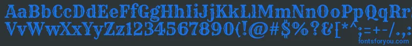 RyeRegular Font – Blue Fonts on Black Background