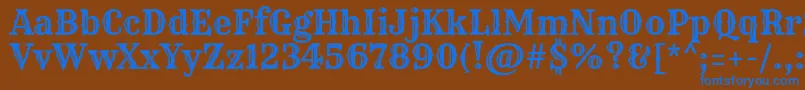 RyeRegular Font – Blue Fonts on Brown Background