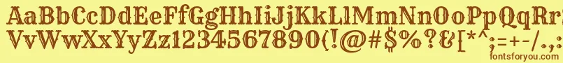 RyeRegular Font – Brown Fonts on Yellow Background