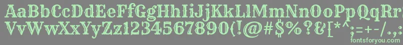 RyeRegular Font – Green Fonts on Gray Background