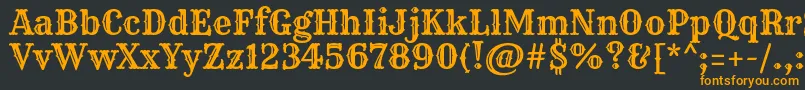 RyeRegular Font – Orange Fonts on Black Background