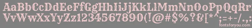 RyeRegular Font – Pink Fonts on Gray Background