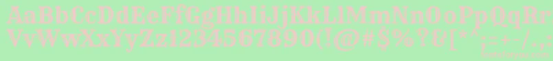 RyeRegular Font – Pink Fonts on Green Background