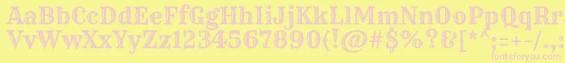 RyeRegular Font – Pink Fonts on Yellow Background