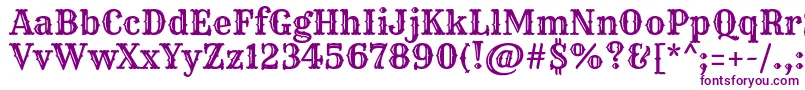 RyeRegular Font – Purple Fonts on White Background