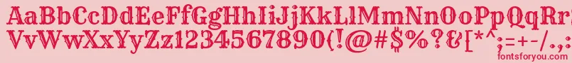 RyeRegular Font – Red Fonts on Pink Background