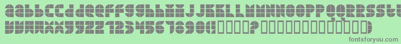 QuarterroundTile Font – Gray Fonts on Green Background