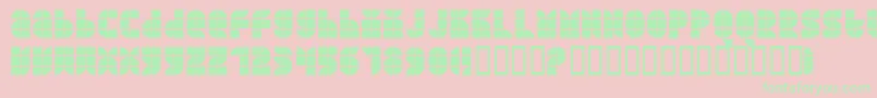 QuarterroundTile Font – Green Fonts on Pink Background