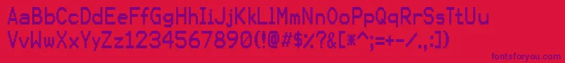 Karmasuture Font – Purple Fonts on Red Background