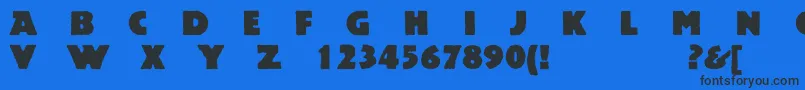 Acsiomanextroughc Font – Black Fonts on Blue Background