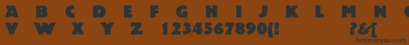 Acsiomanextroughc Font – Black Fonts on Brown Background