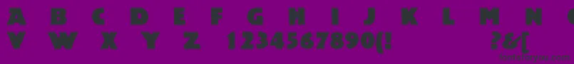 フォントAcsiomanextroughc – 紫の背景に黒い文字