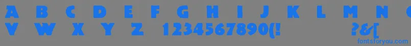 Acsiomanextroughc Font – Blue Fonts on Gray Background