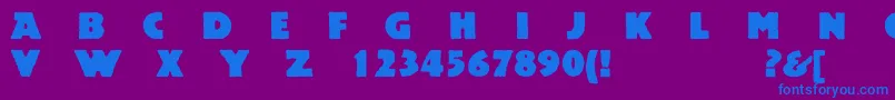 Acsiomanextroughc Font – Blue Fonts on Purple Background