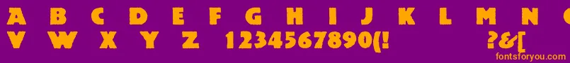 Acsiomanextroughc Font – Orange Fonts on Purple Background