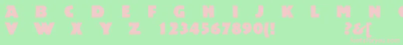 Acsiomanextroughc Font – Pink Fonts on Green Background