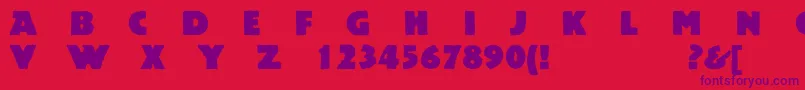 Acsiomanextroughc Font – Purple Fonts on Red Background