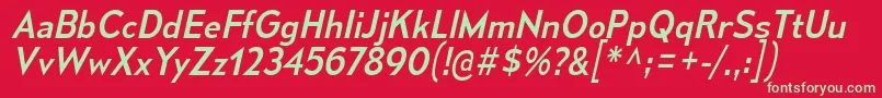 MesmerizeRgIt Font – Green Fonts on Red Background
