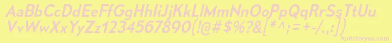 MesmerizeRgIt Font – Pink Fonts on Yellow Background