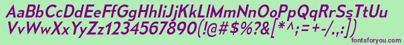 MesmerizeRgIt Font – Purple Fonts on Green Background