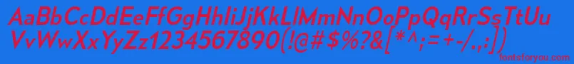 MesmerizeRgIt Font – Red Fonts on Blue Background