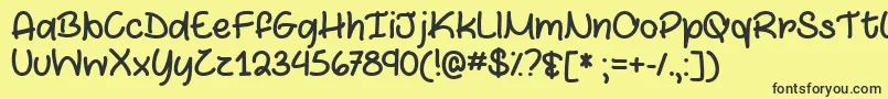 MarshmallowsAndChocolateTtf Font – Black Fonts on Yellow Background