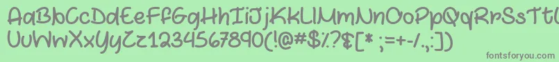 MarshmallowsAndChocolateTtf Font – Gray Fonts on Green Background
