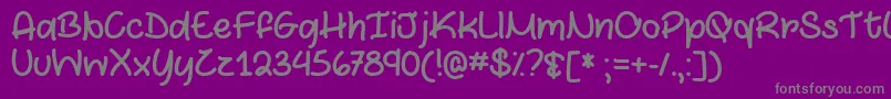 MarshmallowsAndChocolateTtf Font – Gray Fonts on Purple Background