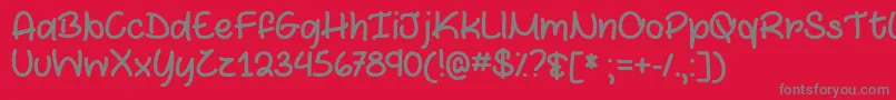 MarshmallowsAndChocolateTtf-Schriftart – Graue Schriften auf rotem Hintergrund