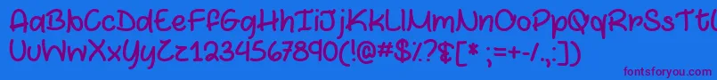 MarshmallowsAndChocolateTtf Font – Purple Fonts on Blue Background