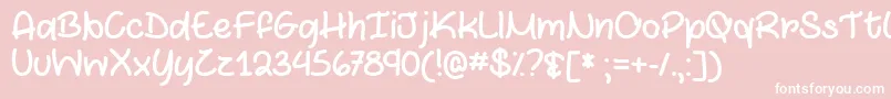 MarshmallowsAndChocolateTtf Font – White Fonts on Pink Background