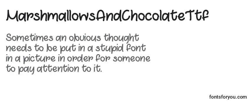 Review of the MarshmallowsAndChocolateTtf Font