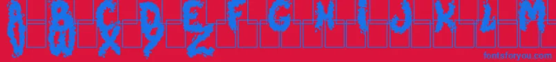 SplashBlack Font – Blue Fonts on Red Background
