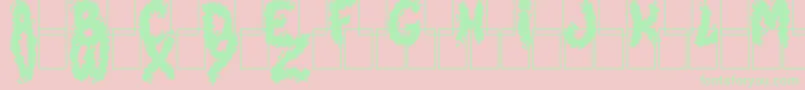 Fonte SplashBlack – fontes verdes em um fundo rosa