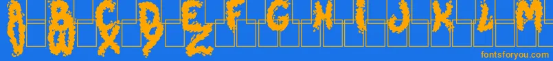 SplashBlack Font – Orange Fonts on Blue Background