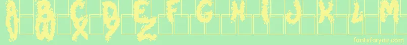 SplashBlack Font – Yellow Fonts on Green Background