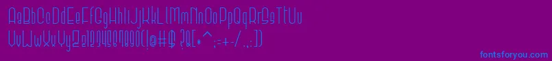 フォントElevant – 紫色の背景に青い文字