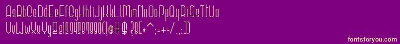 Elevant-fontti – keltaiset fontit violetilla taustalla