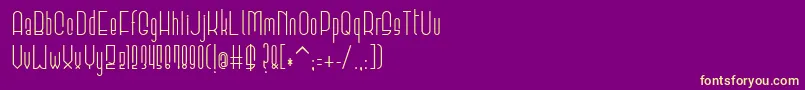 Шрифт Elevant – жёлтые шрифты на фиолетовом фоне