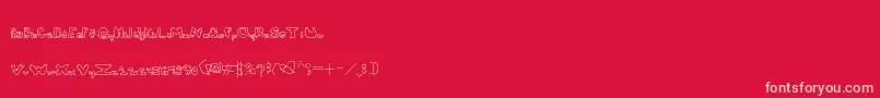 WhatAPity Font – Pink Fonts on Red Background