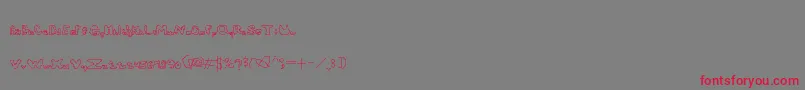 WhatAPity Font – Red Fonts on Gray Background