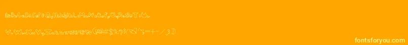WhatAPity Font – Yellow Fonts on Orange Background